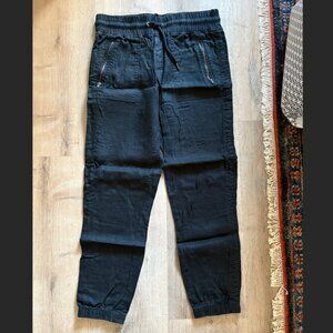 Black Athleta Cabo Linen Jogger, Size 4